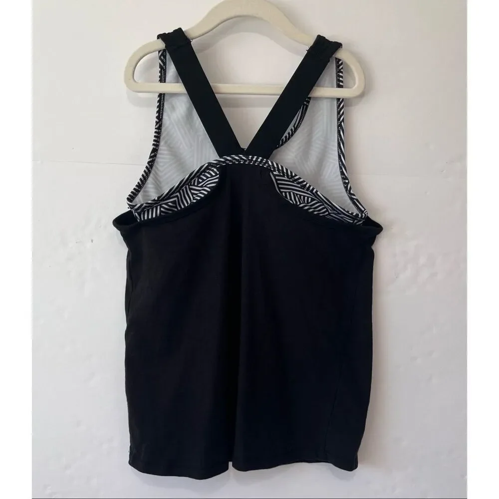 Athletic Works Black Workout Tank Top   Girls Size Lg 10-12